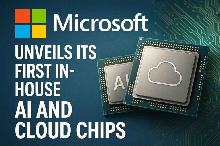 Microsoft Unveils Its First In-House AI and Cloud Chips