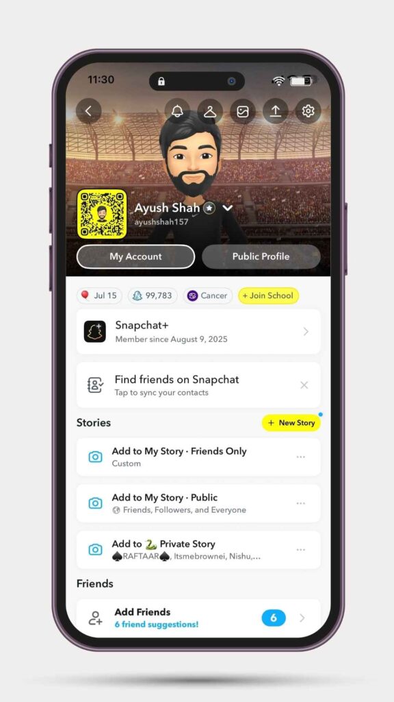 open snapchat plus