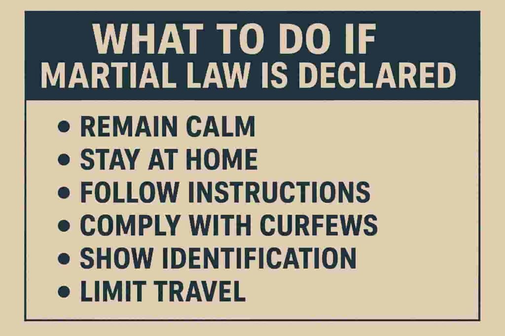 what to do if martial law is declared