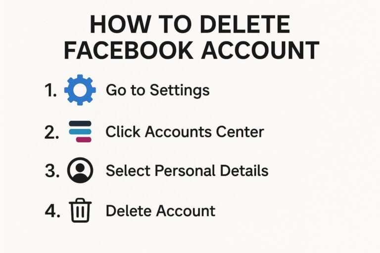 how to delete facebook account​