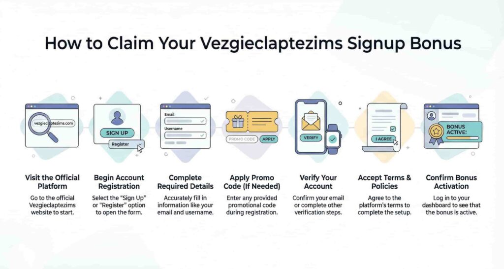 How to Claim the Vezgieclaptezims Signup Bonus