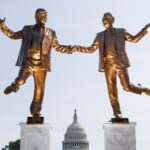 Trump–Epstein Statue Appears on Washington’s National Mall