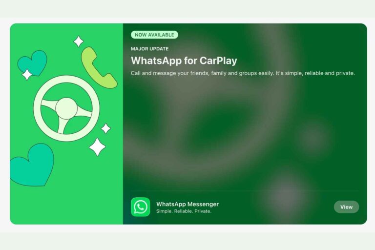 WhatsApp Launched Dedicated Apple CarPlay App for iPhone Users