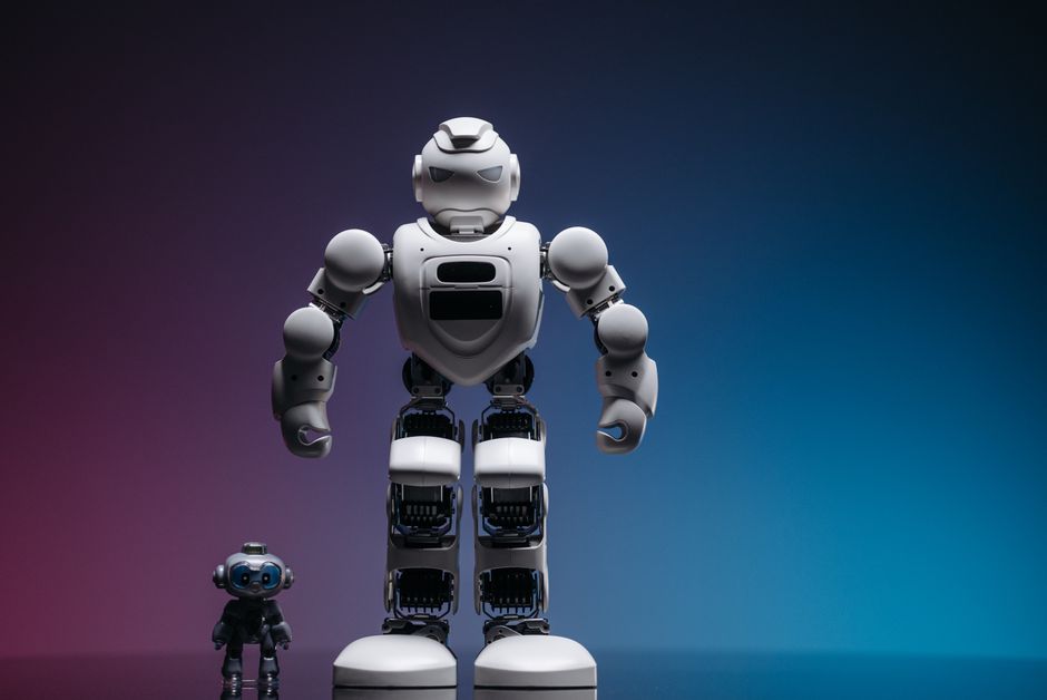 Two AI systems facing off in a performance comparison visualization