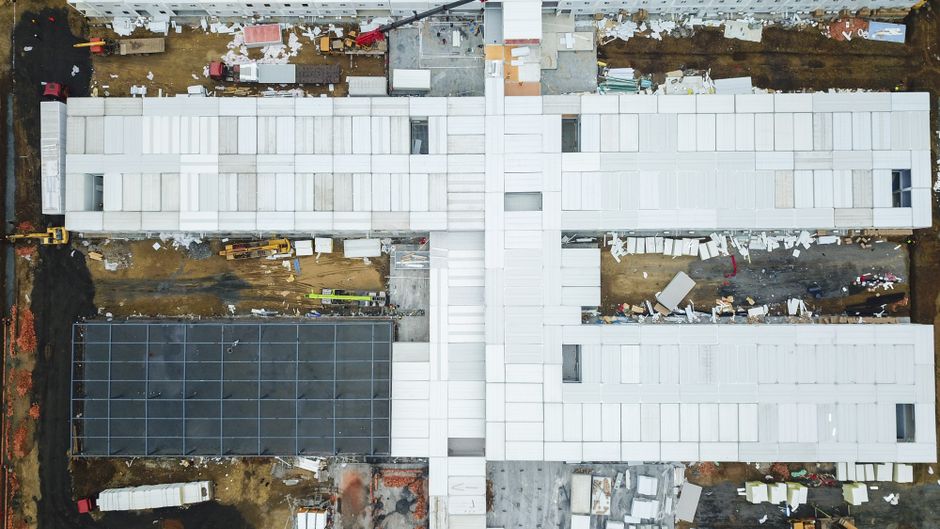 Large data center building under construction
