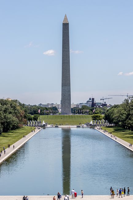 Washington DC National Mall with Lincoln Memorial in background