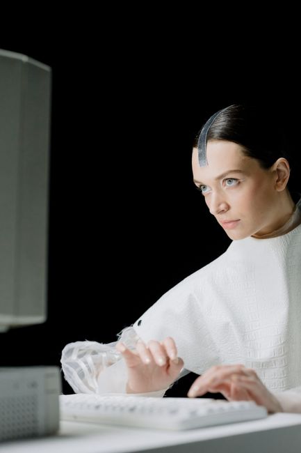 Futuristic lifestyle scene with wearable technology