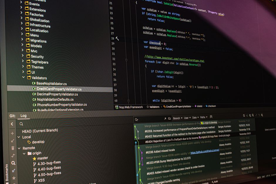 Developer reviewing pull requests on GitHub with AI-assisted code review comments