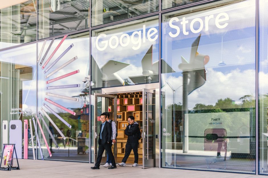 Google headquarters building with technology campus view
