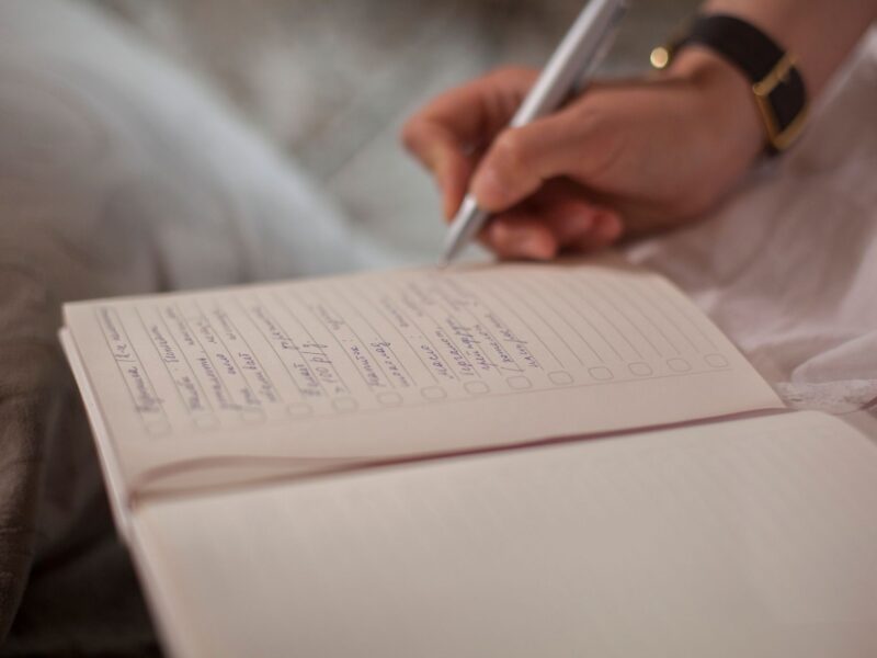 Person building daily habits and tracking routines
