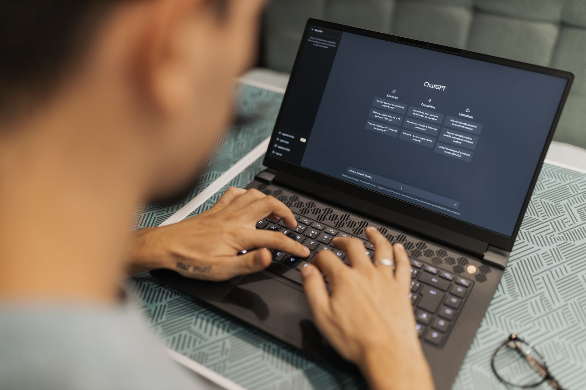 Local AI model running on laptop