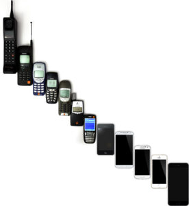 Mobile phone evolution from 1992 to 2014