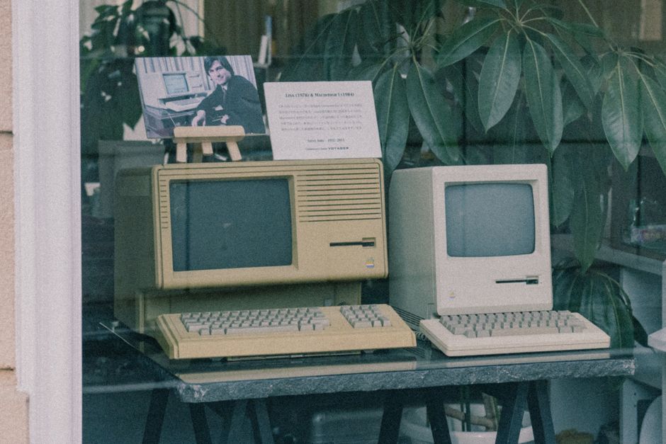 Technology workers collaborating in a modern office