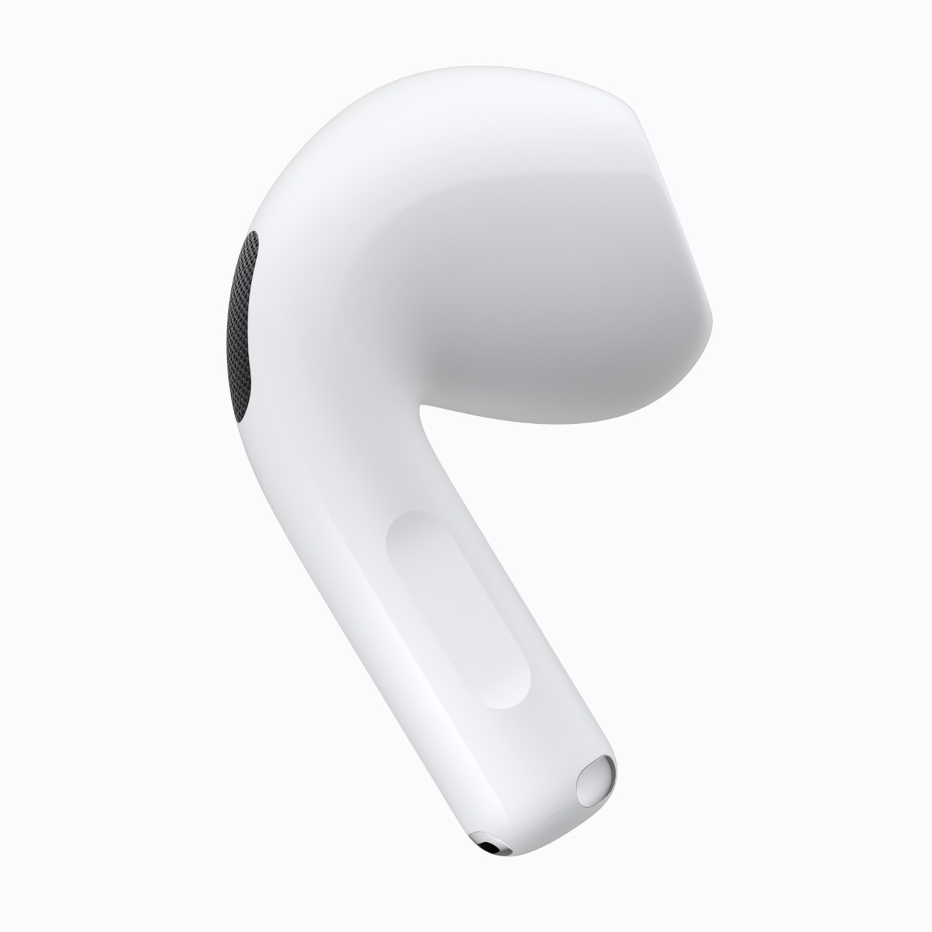 Swiping the AirPods 5 stem to change volume