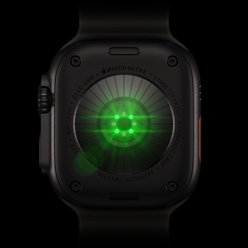 Heart rate sensing on Apple Watch Ultra 4