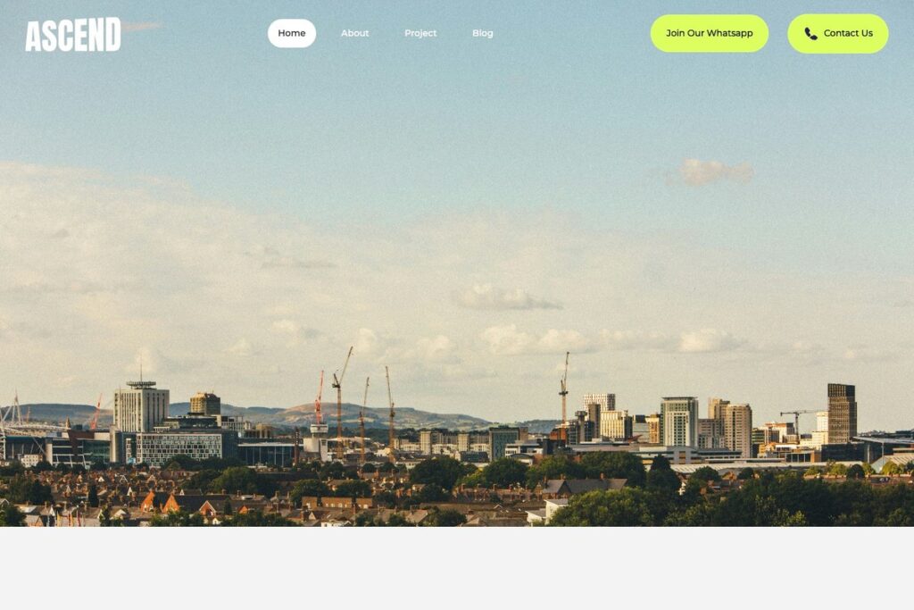 Ascend homepage