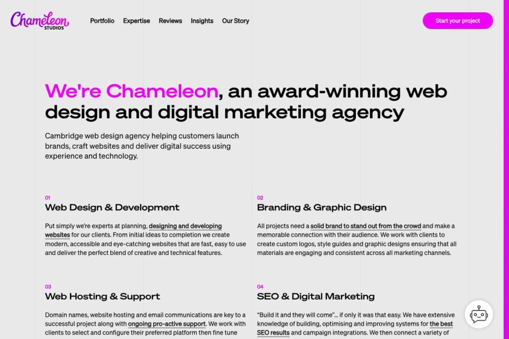 Chameleon Studios homepage