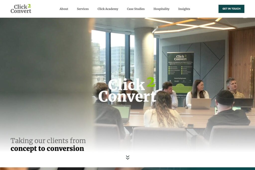 Click2Convert homepage