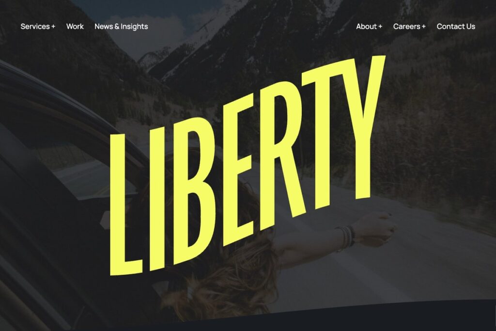 Liberty Marketing homepage