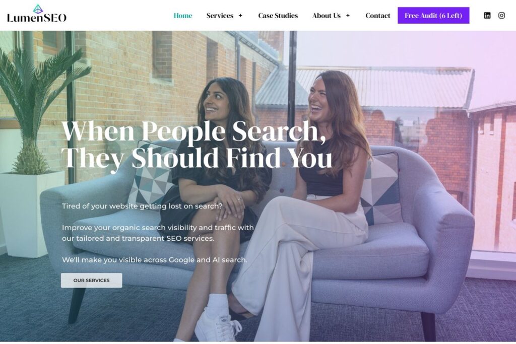 Lumen SEO homepage