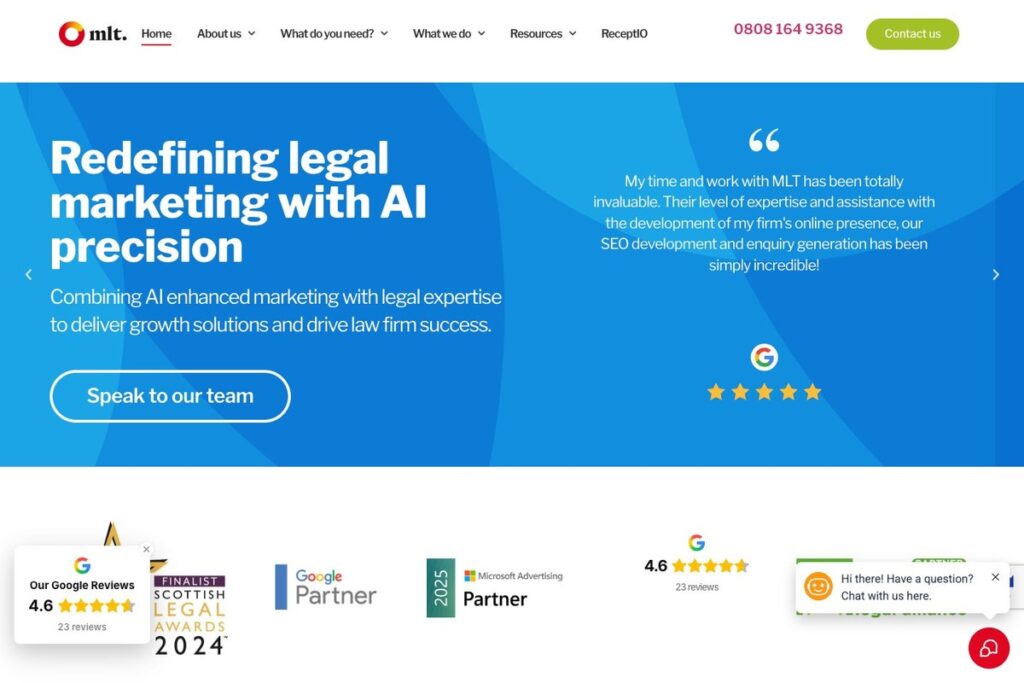 MLT Digital homepage