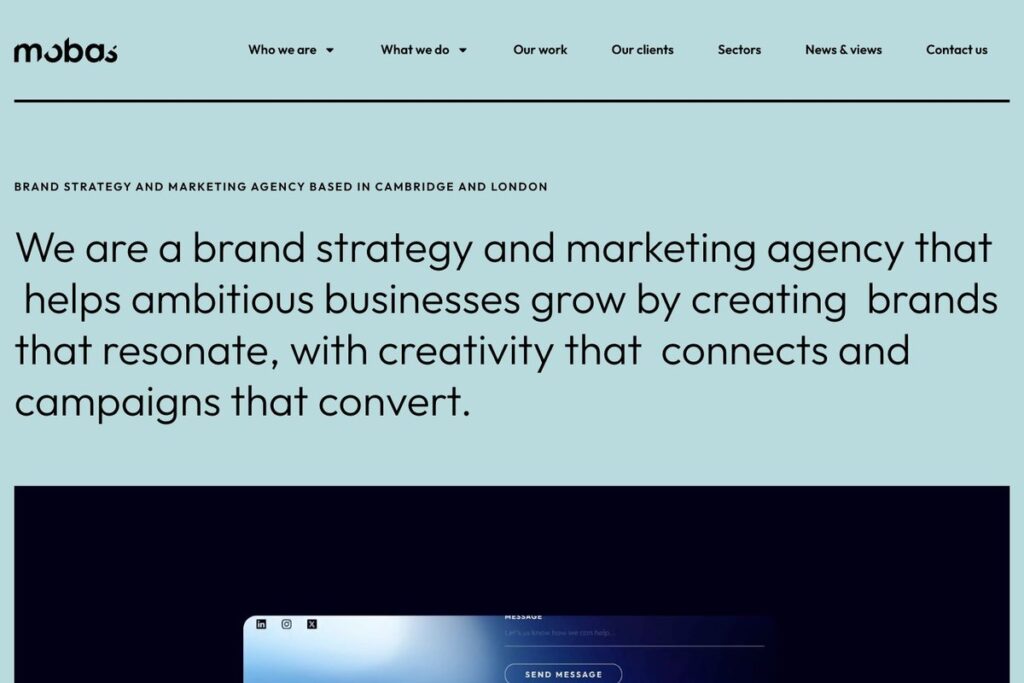 Mobas homepage