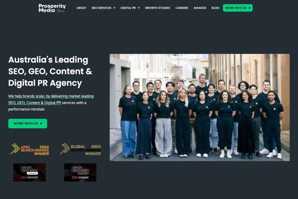 Prosperity Media homepage