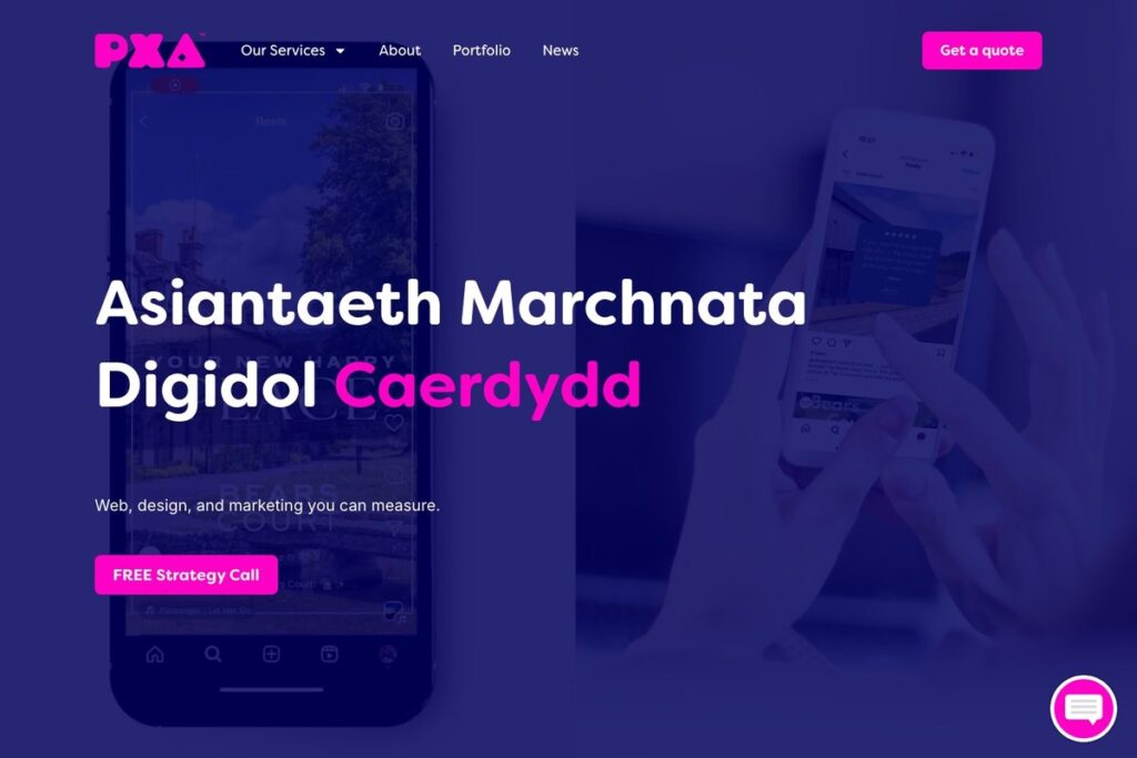 PXA Marketing homepage