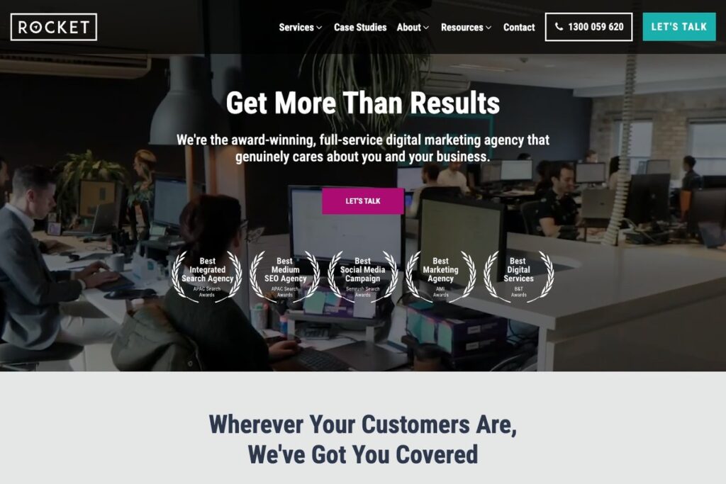Rocket Agency homepage