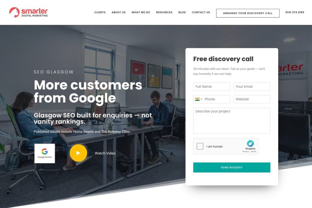 Smarter Digital Marketing homepage