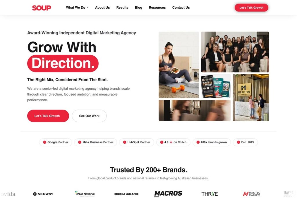 SOUP Agency homepage
