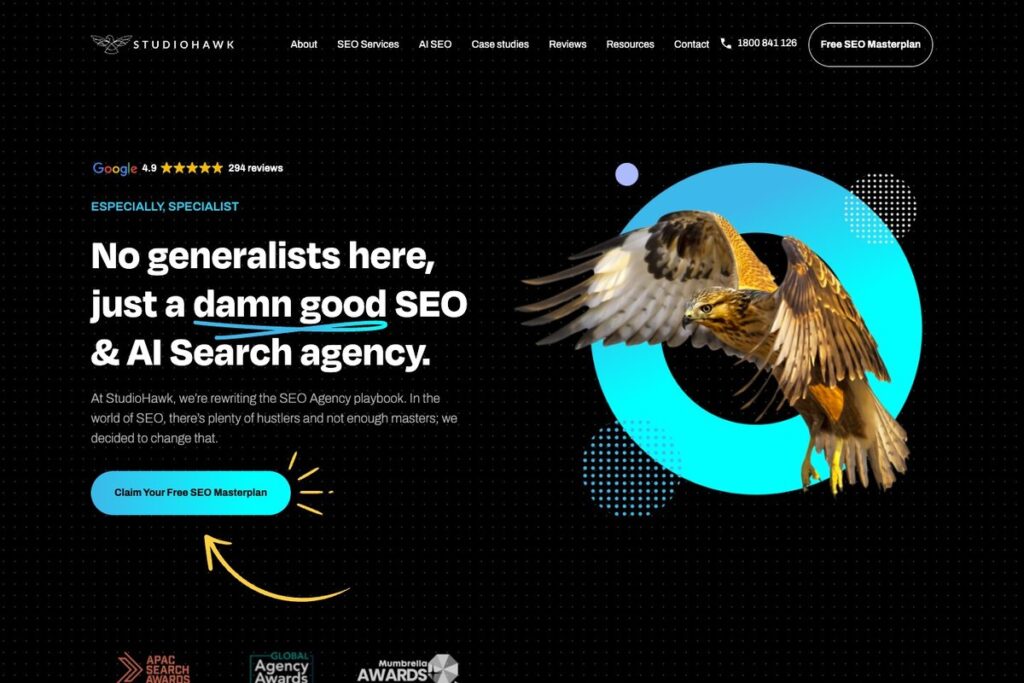 StudioHawk homepage