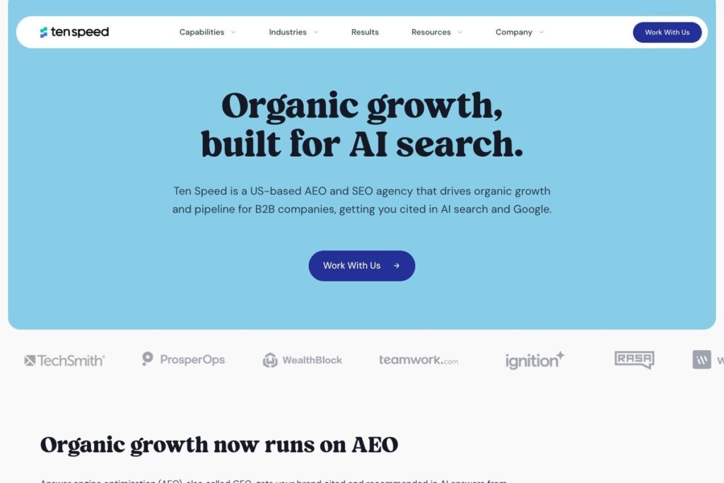 Ten Speed homepage